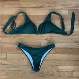 Dark green bikini